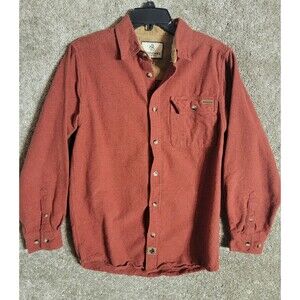 Legendary Whitetails Shirt Mens Buck Camp Hunting Flannel Small Red Button Down